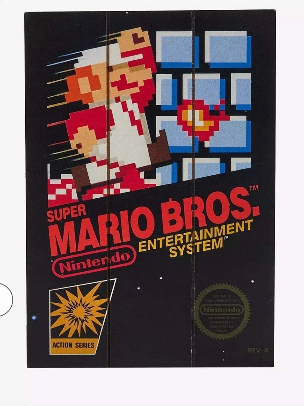 Nintendo Super Mario Bros. Retro Wall Art Black & Red
